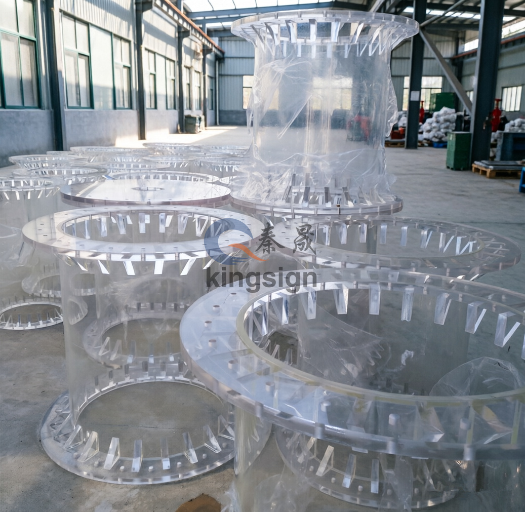 Kingsign Custom Clear Acrylic Flange Pipes